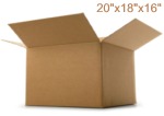Single Wall Brown Boxes 510x457x406mm (20"x18"x16")